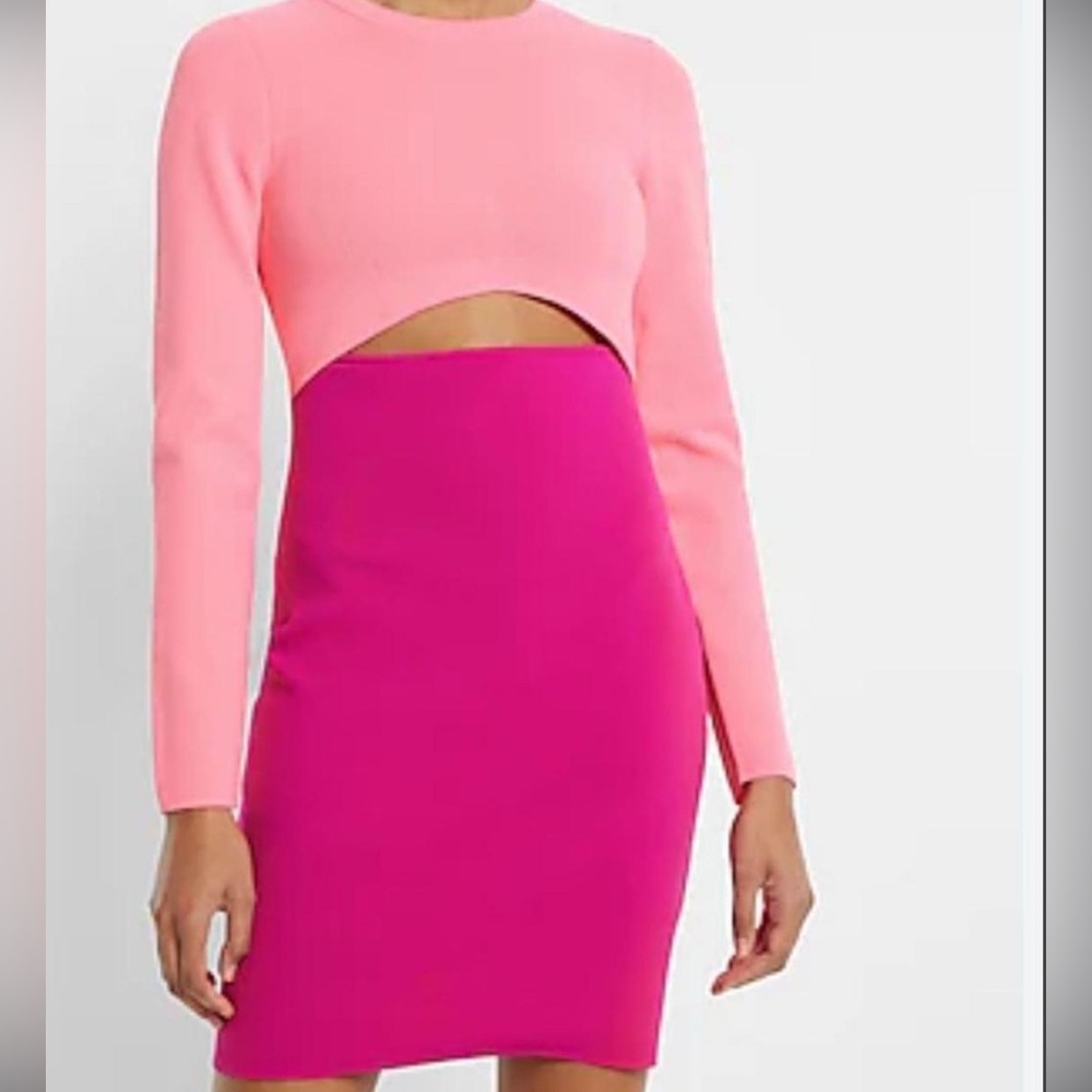 Express Vibrant Pink Knit Top